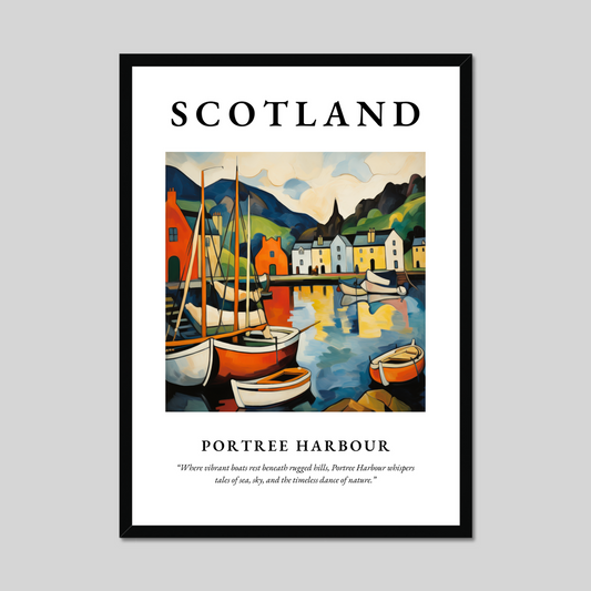 Poster of Portree Harbour, Scotland.