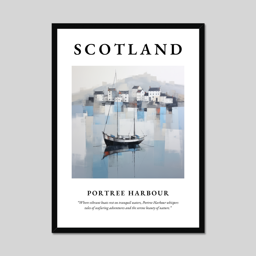 Poster of Portree Harbour, Scotland.