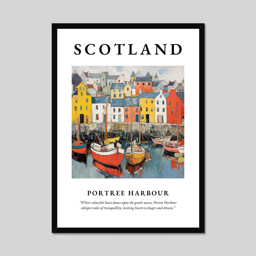 Poster of Portree Harbour, Scotland.