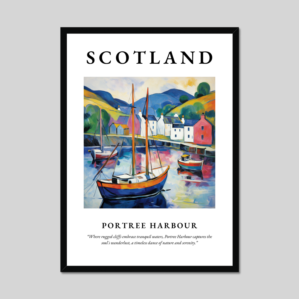 Poster of Portree Harbour, Scotland.