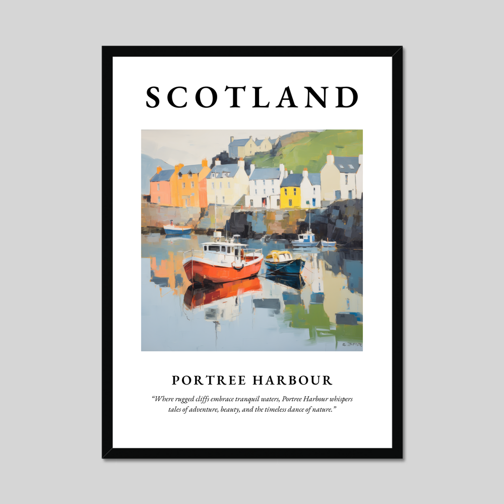 Poster of Portree Harbour, Scotland.