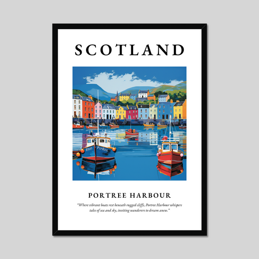 Poster of Portree Harbour, Scotland.