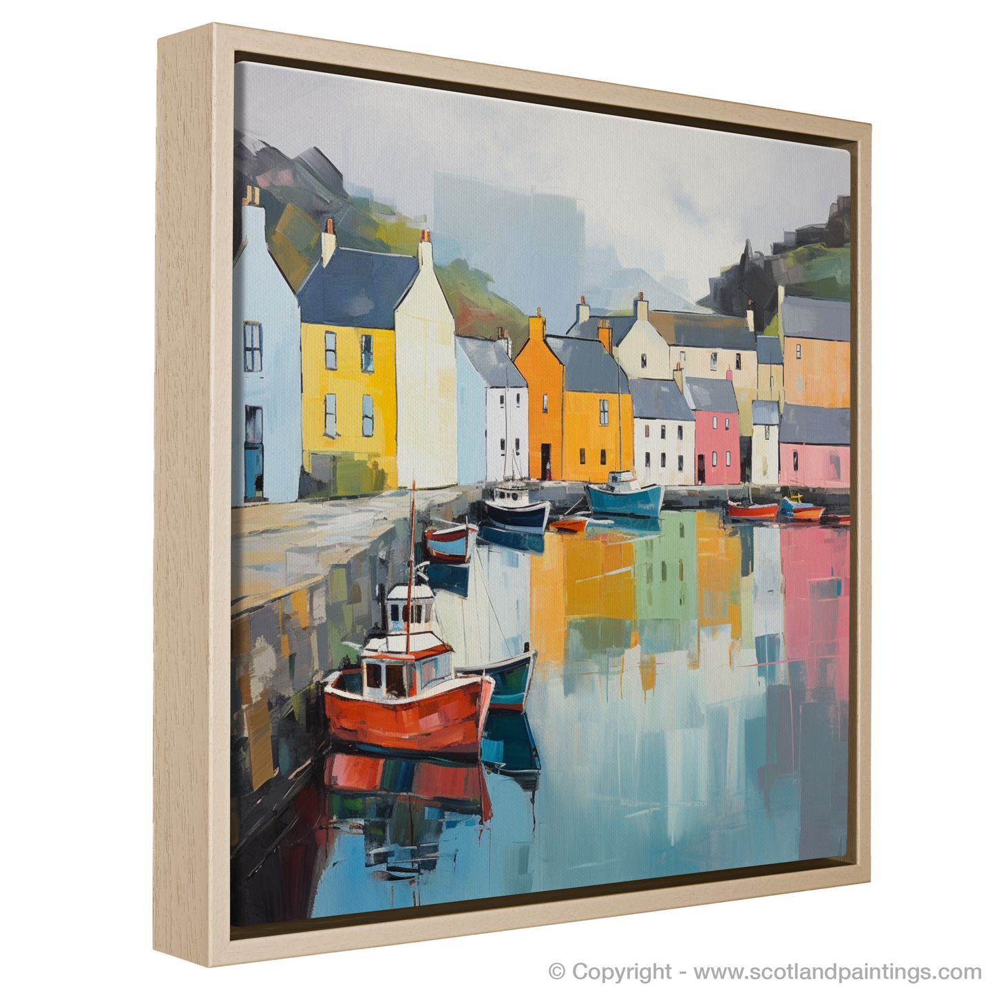 Tranquil Reflections of Portree Harbour