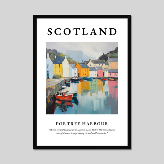 Poster of Portree Harbour, Scotland.