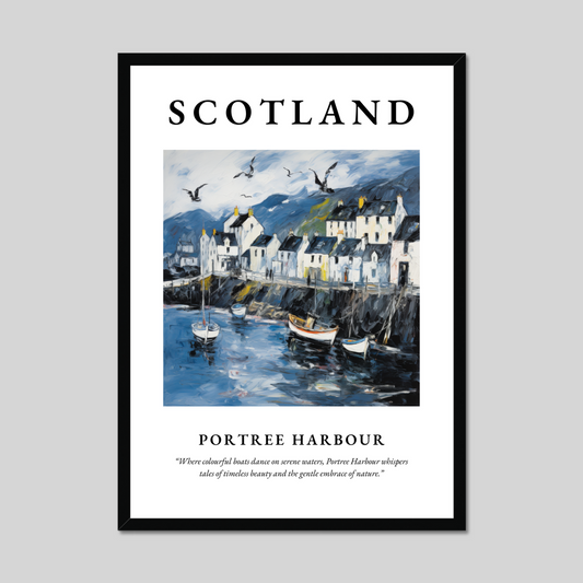 Poster of Portree Harbour, Scotland.