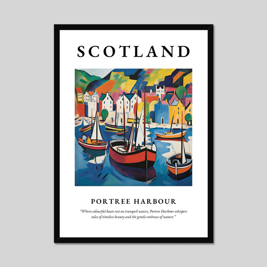 Poster of Portree Harbour, Scotland.