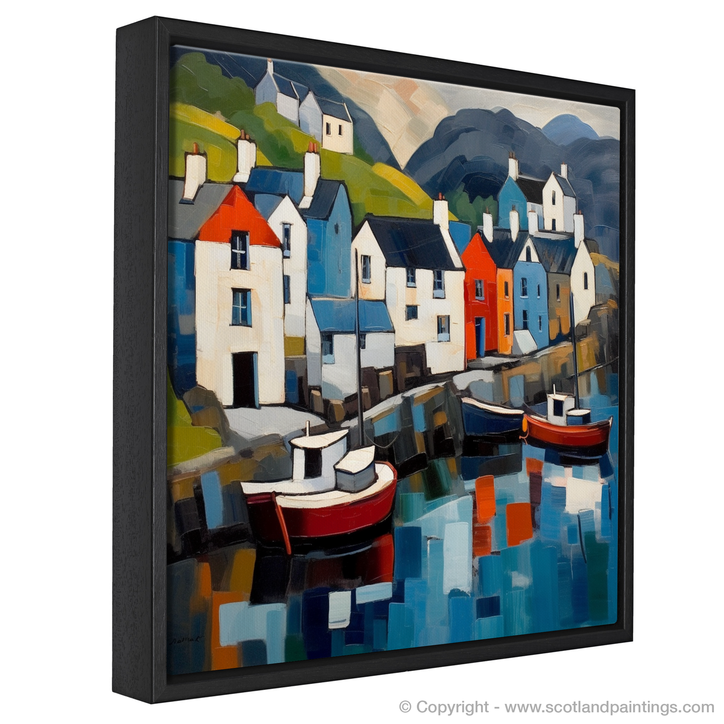 Cubist Portree: A Modernist Take on the Isle of Skye Harbour