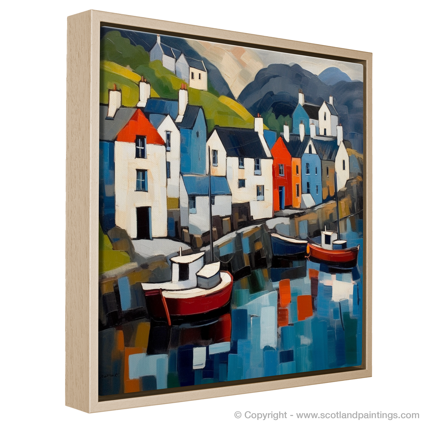 Cubist Portree: A Modernist Take on the Isle of Skye Harbour