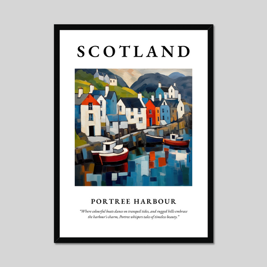 Poster of Portree Harbour, Scotland.