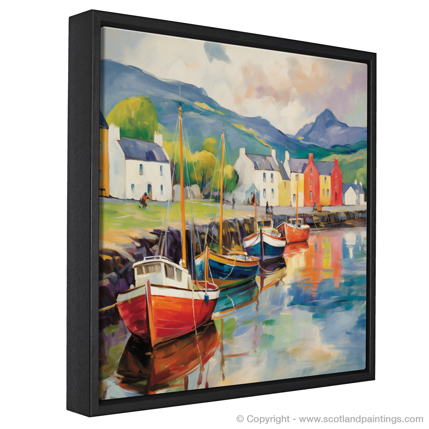 Portree Harbour in Fauvist Hues