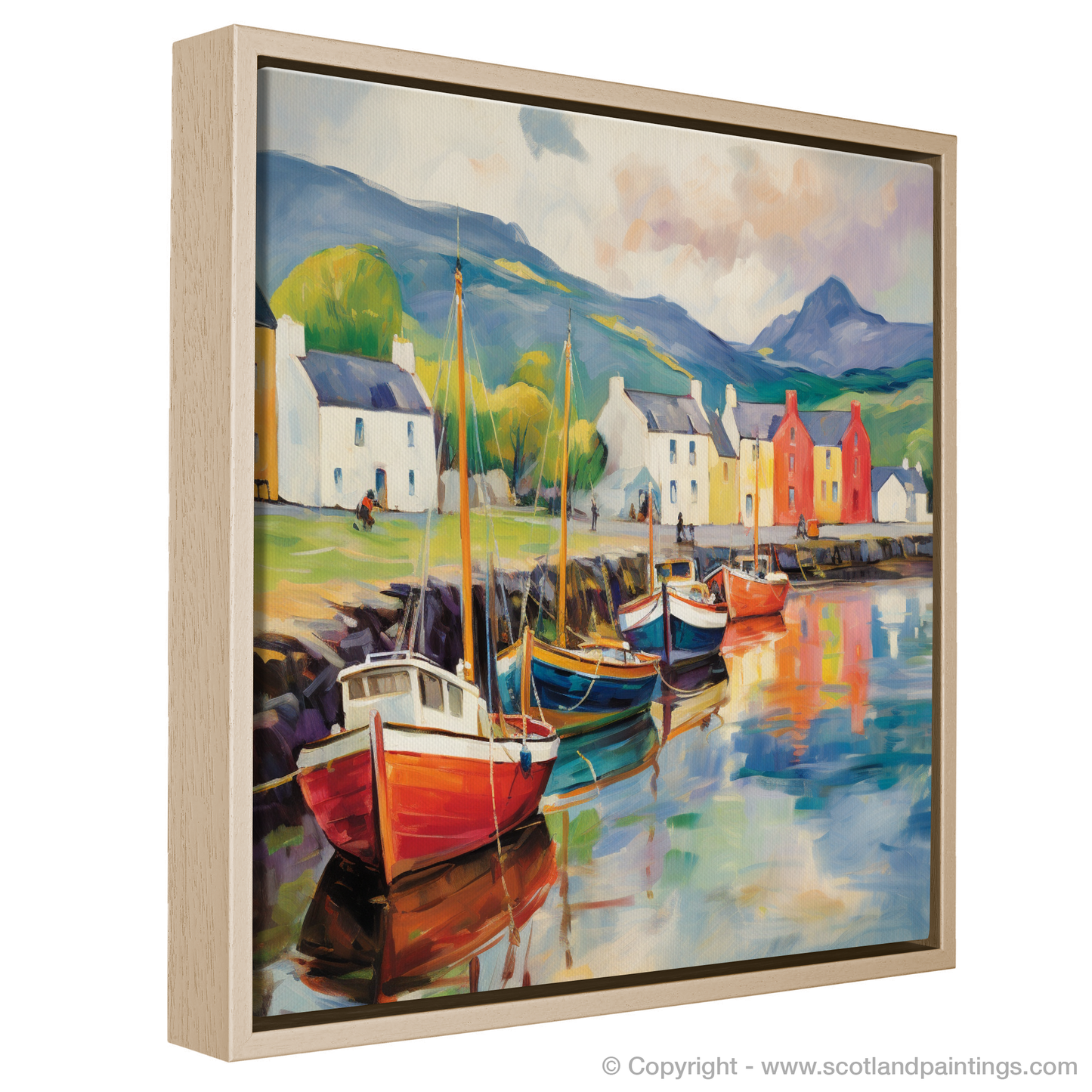 Portree Harbour in Fauvist Hues