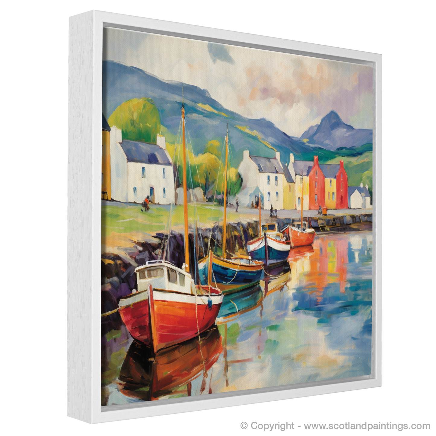 Portree Harbour in Fauvist Hues