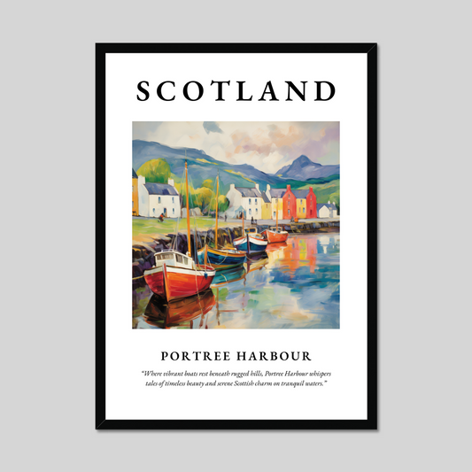 Poster of Portree Harbour, Scotland.