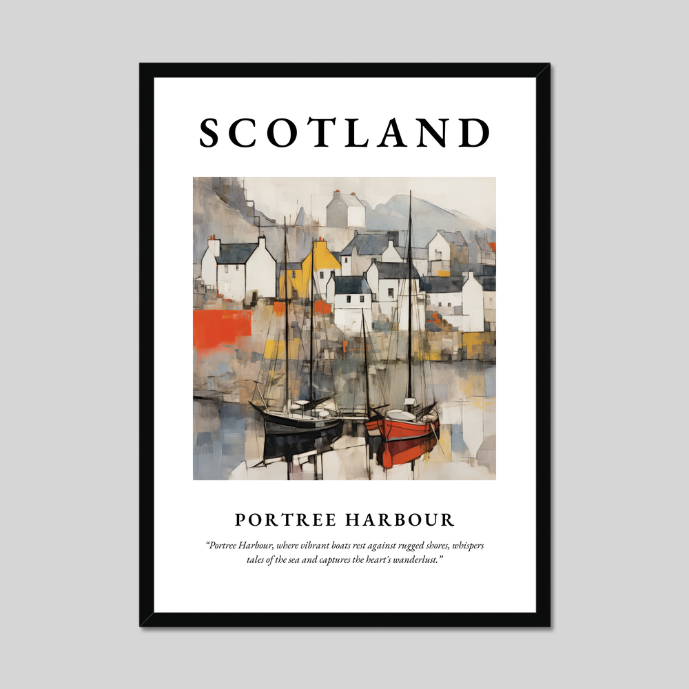 Poster of Portree Harbour, Scotland.