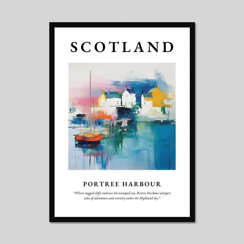 Poster of Portree Harbour, Scotland.