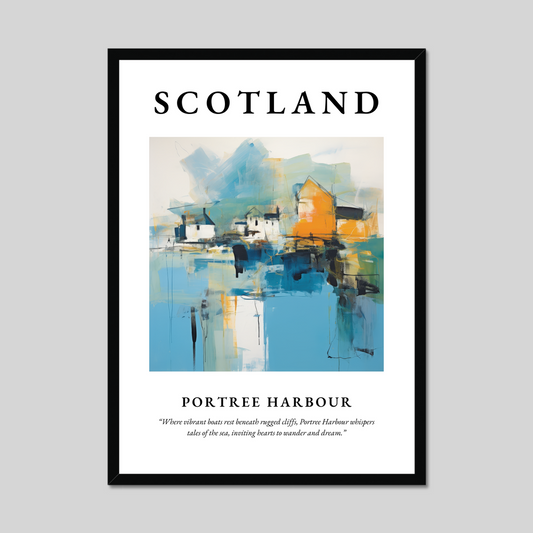 Poster of Portree Harbour, Scotland.