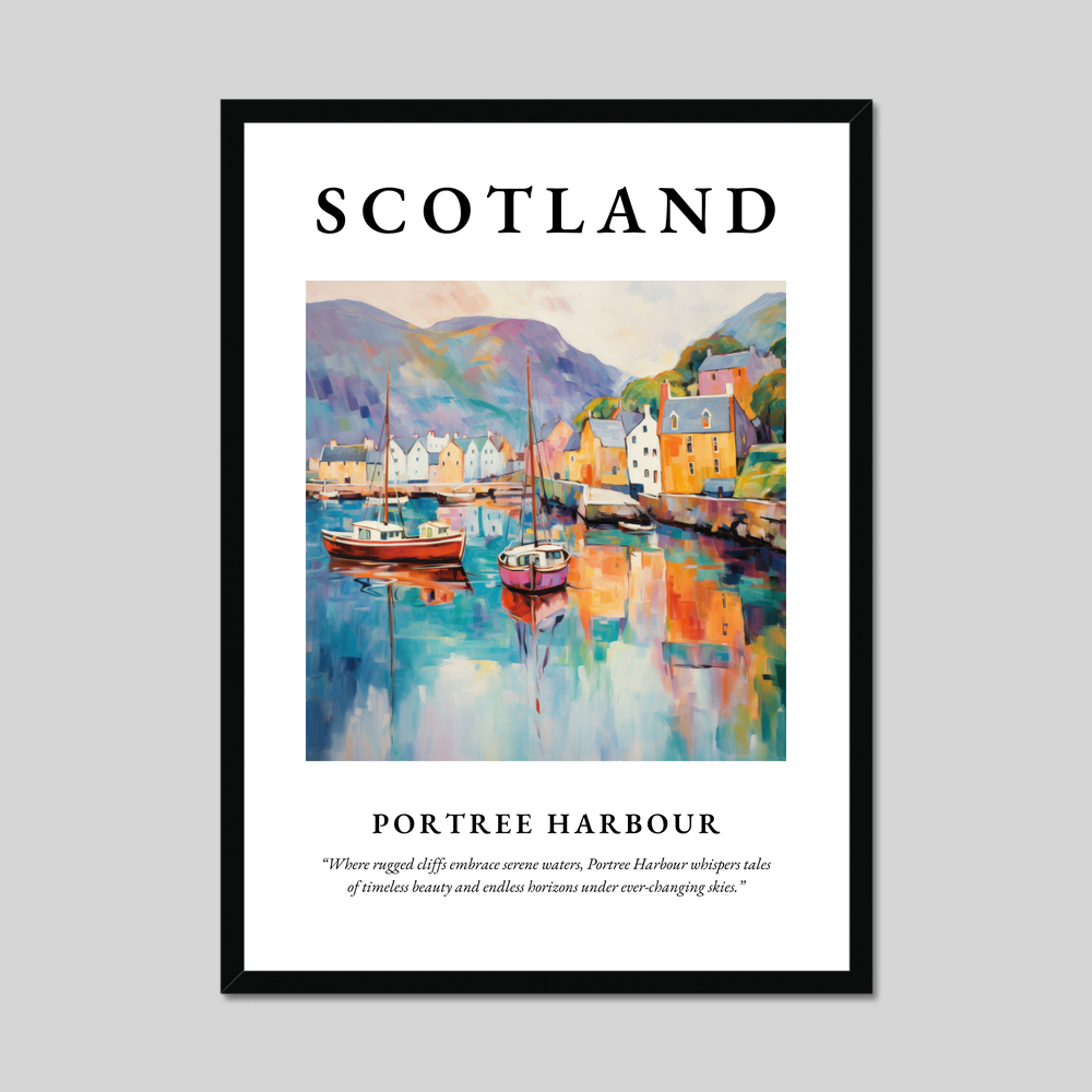 Poster of Portree Harbour, Scotland.