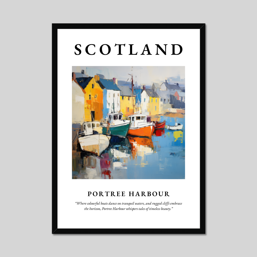 Poster of Portree Harbour, Scotland.