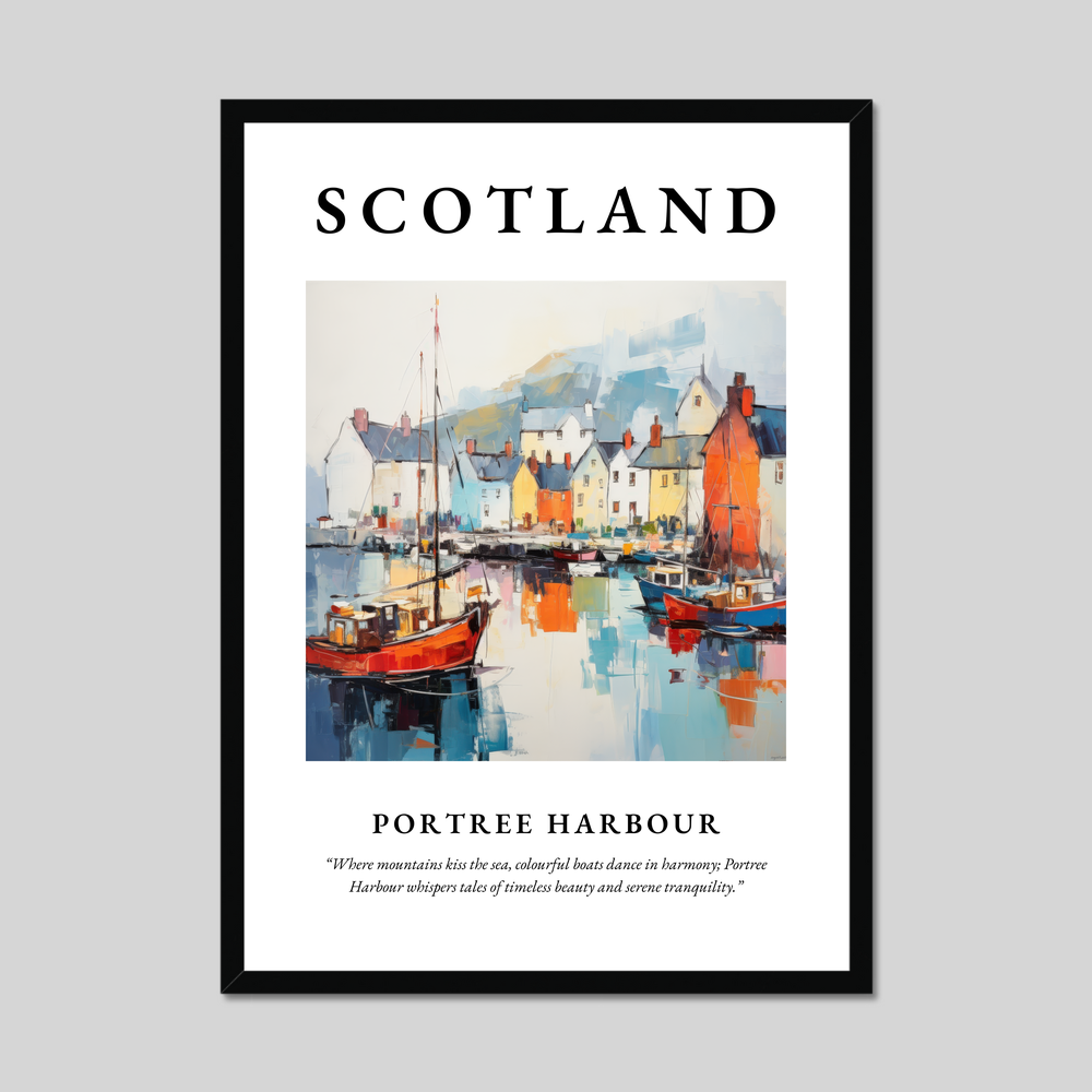 Poster of Portree Harbour, Scotland.