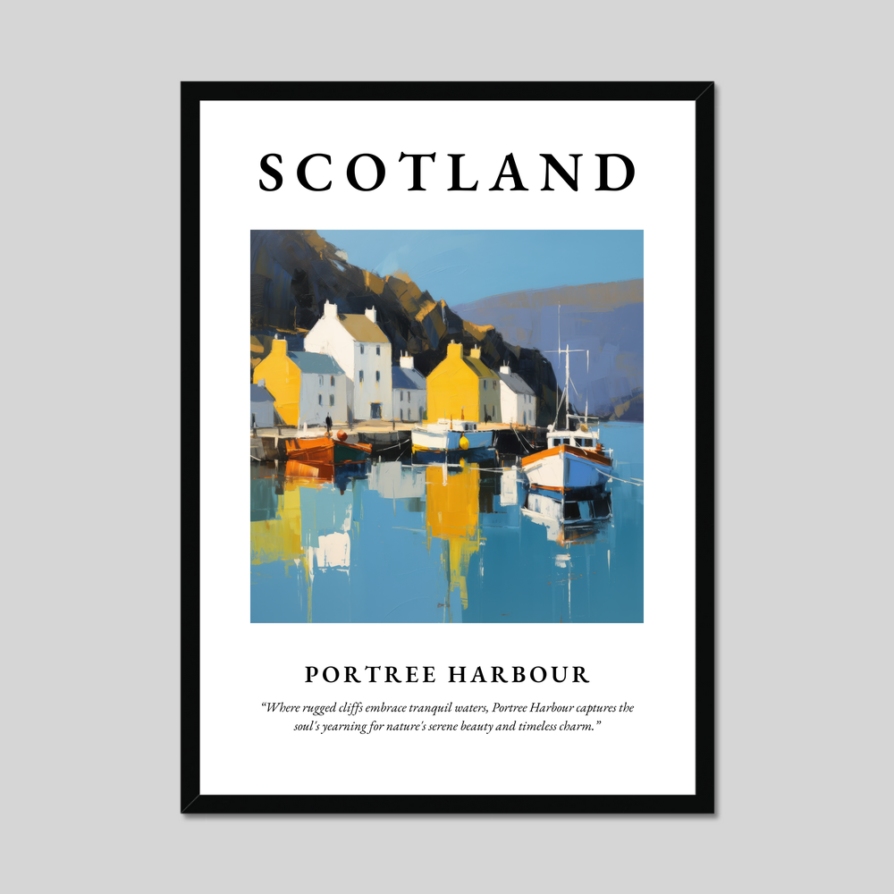 Poster of Portree Harbour, Scotland.