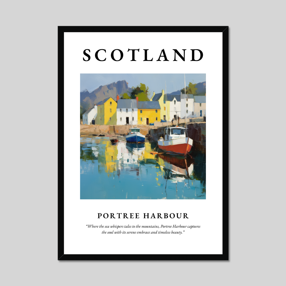 Poster of Portree Harbour, Scotland.