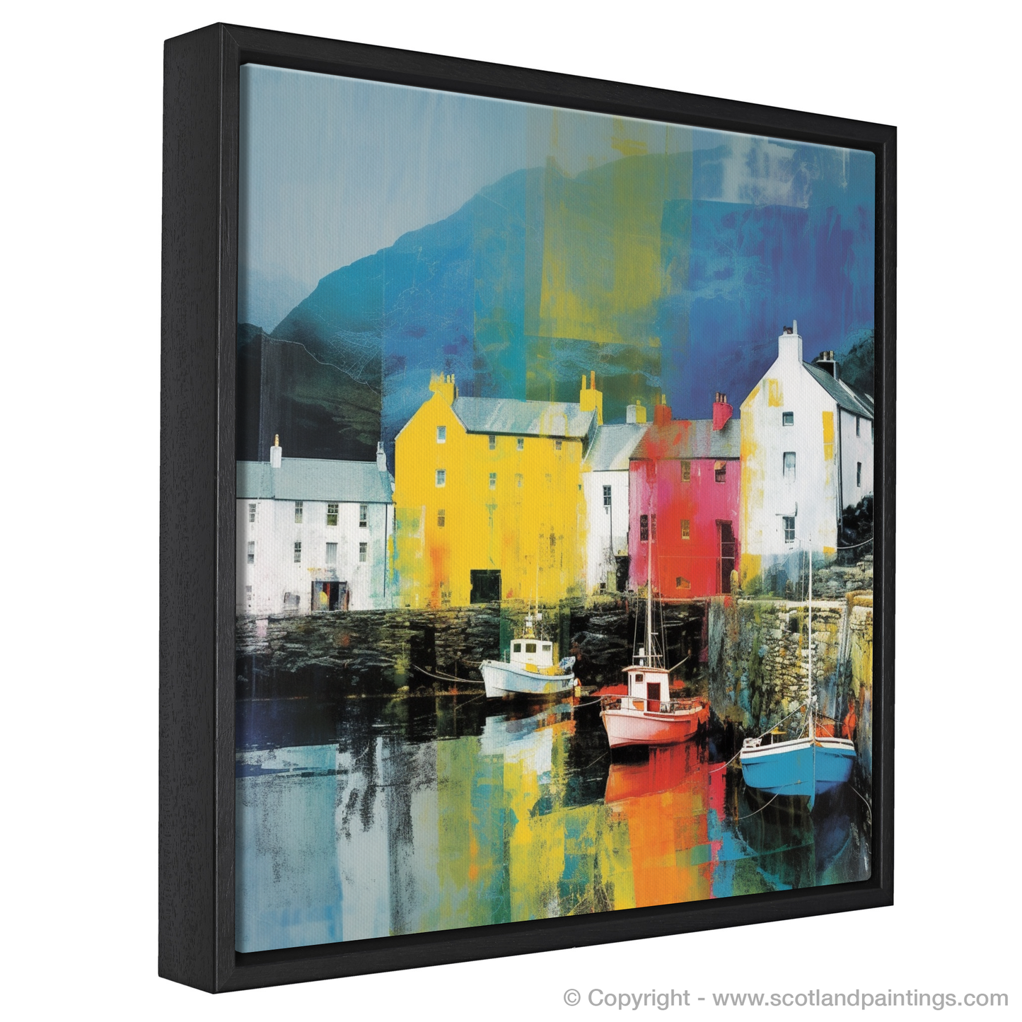 Vibrant Portree: A Pop Art Tribute to Scottish Seaside