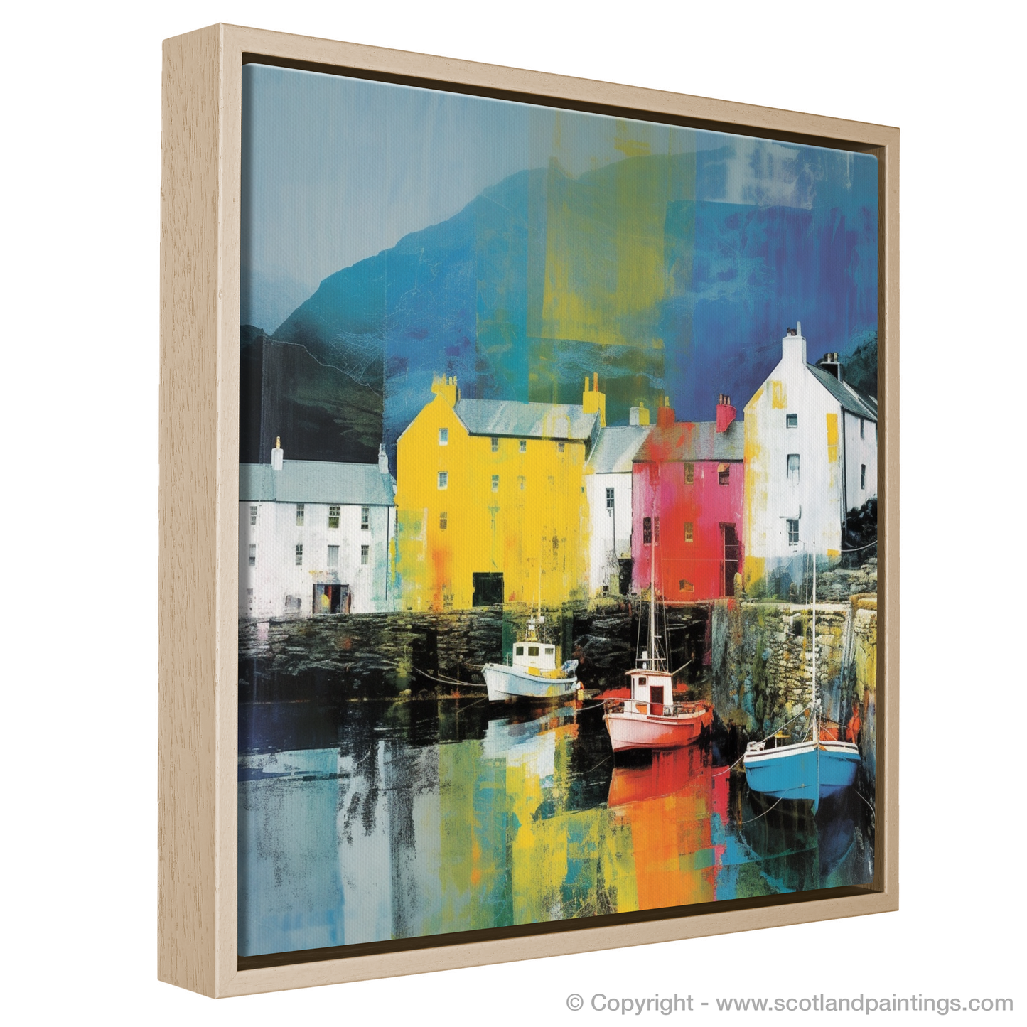 Vibrant Portree: A Pop Art Tribute to Scottish Seaside