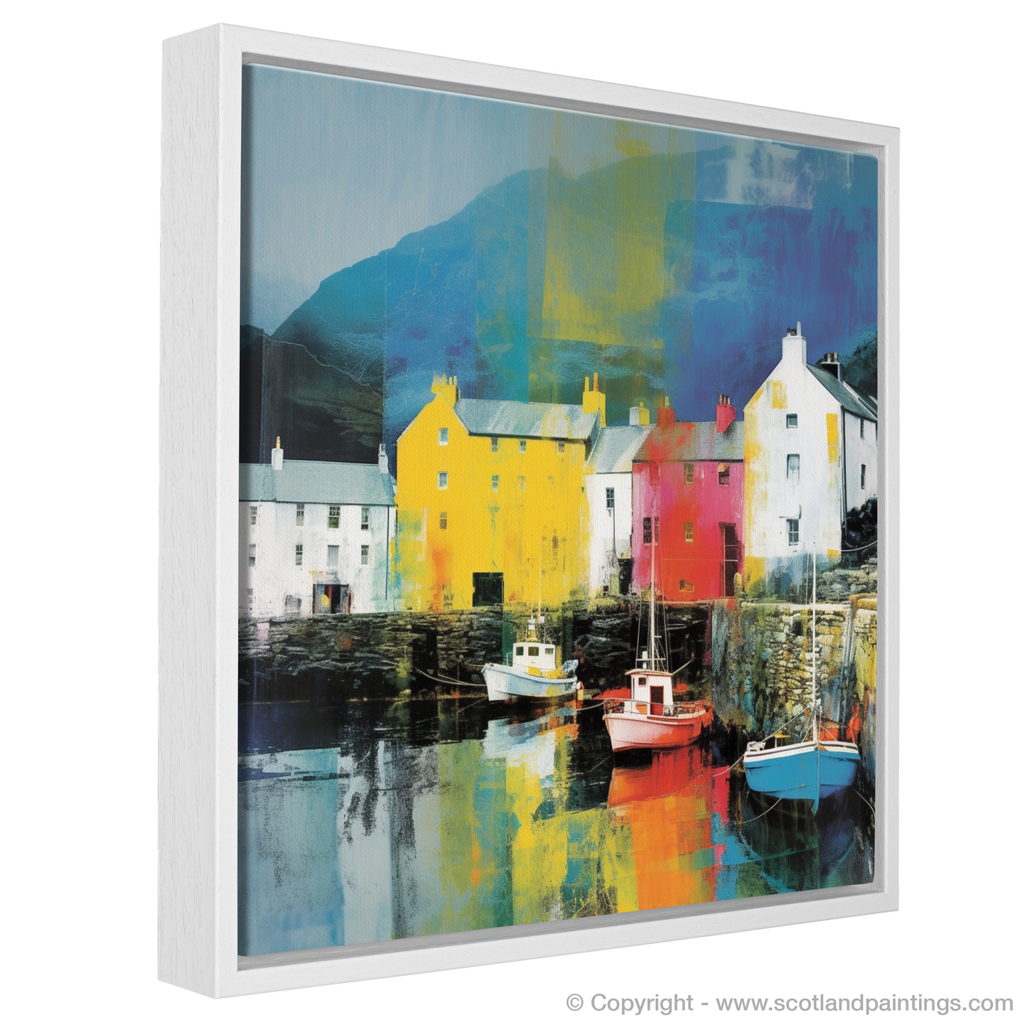 Vibrant Portree: A Pop Art Tribute to Scottish Seaside