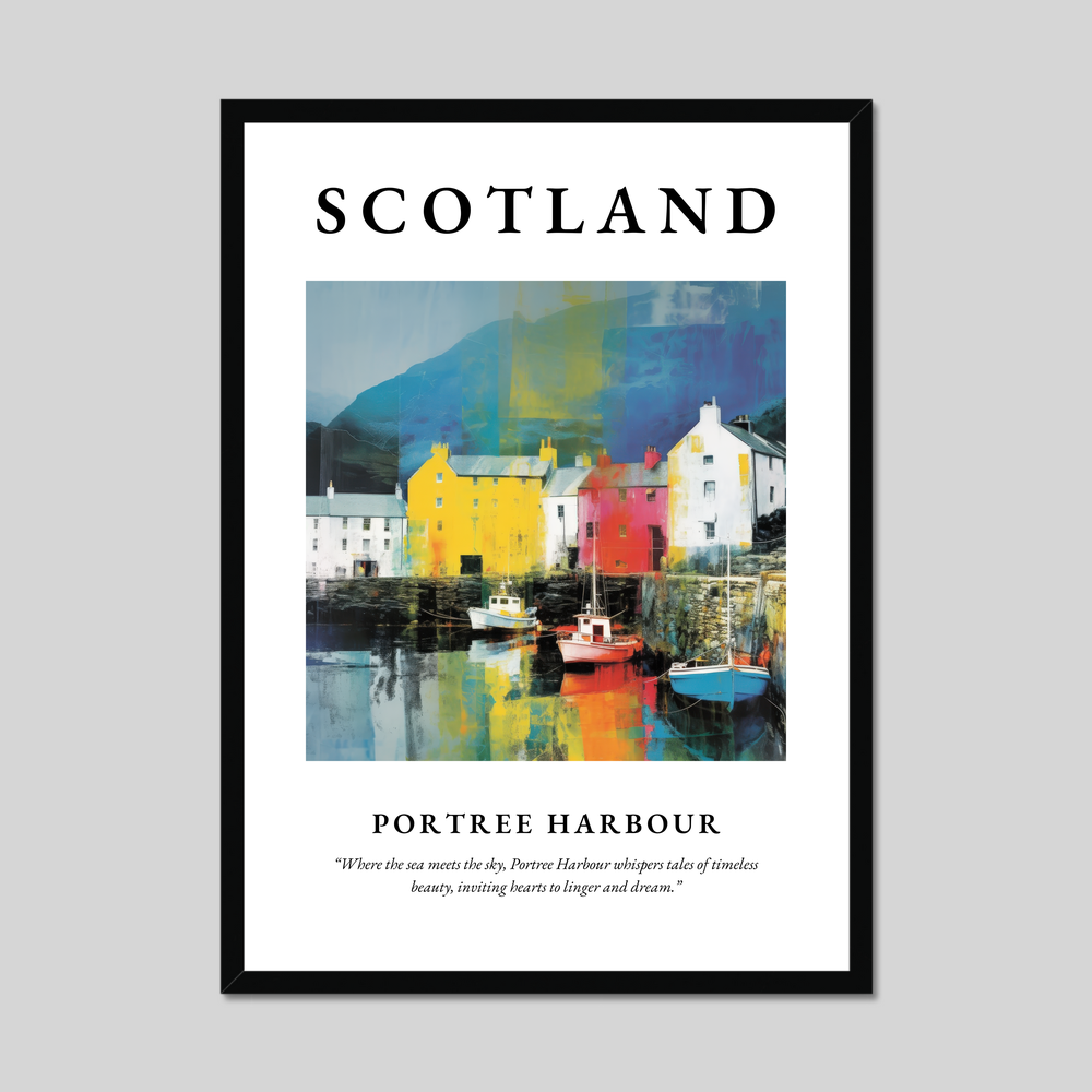 Poster of Portree Harbour, Scotland.