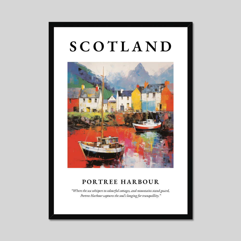 Poster of Portree Harbour, Scotland.