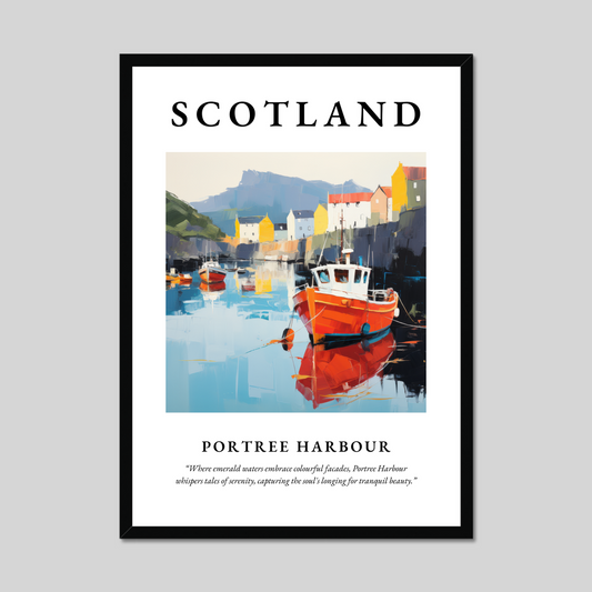 Poster of Portree Harbour, Scotland.