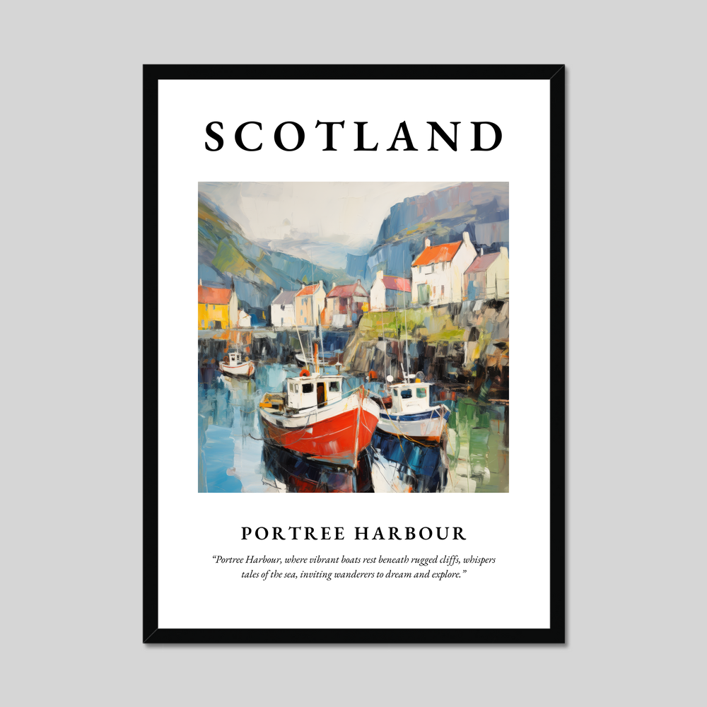 Poster of Portree Harbour, Scotland.