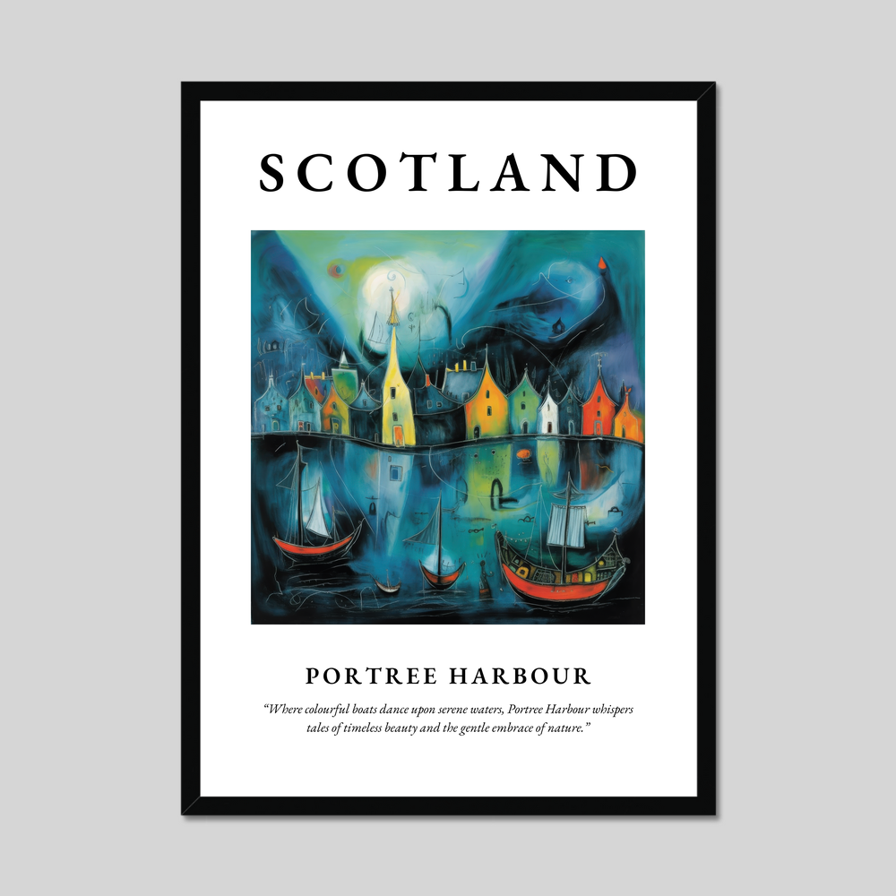 Poster of Portree Harbour, Scotland.