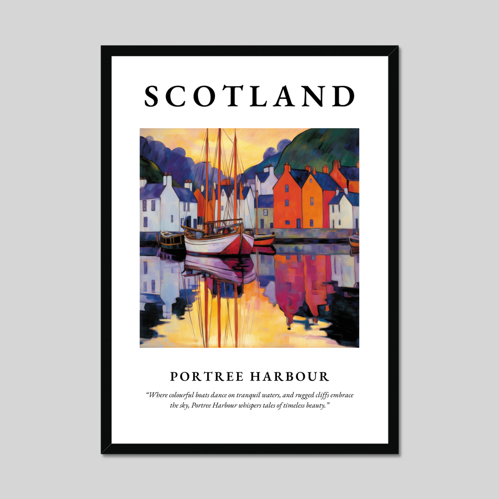 Poster of Portree Harbour, Scotland.