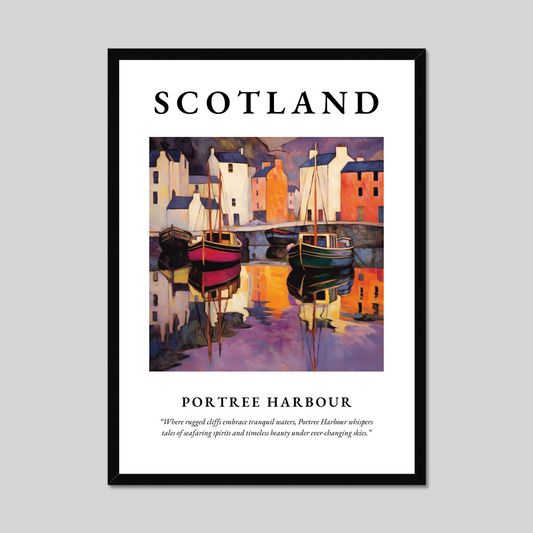 Poster of Portree Harbour, Scotland.