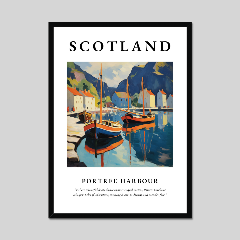 Poster of Portree Harbour, Scotland.