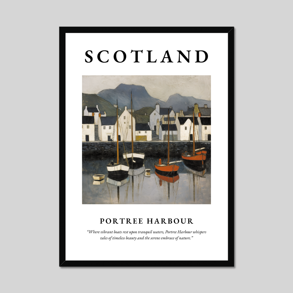 Poster of Portree Harbour, Scotland.