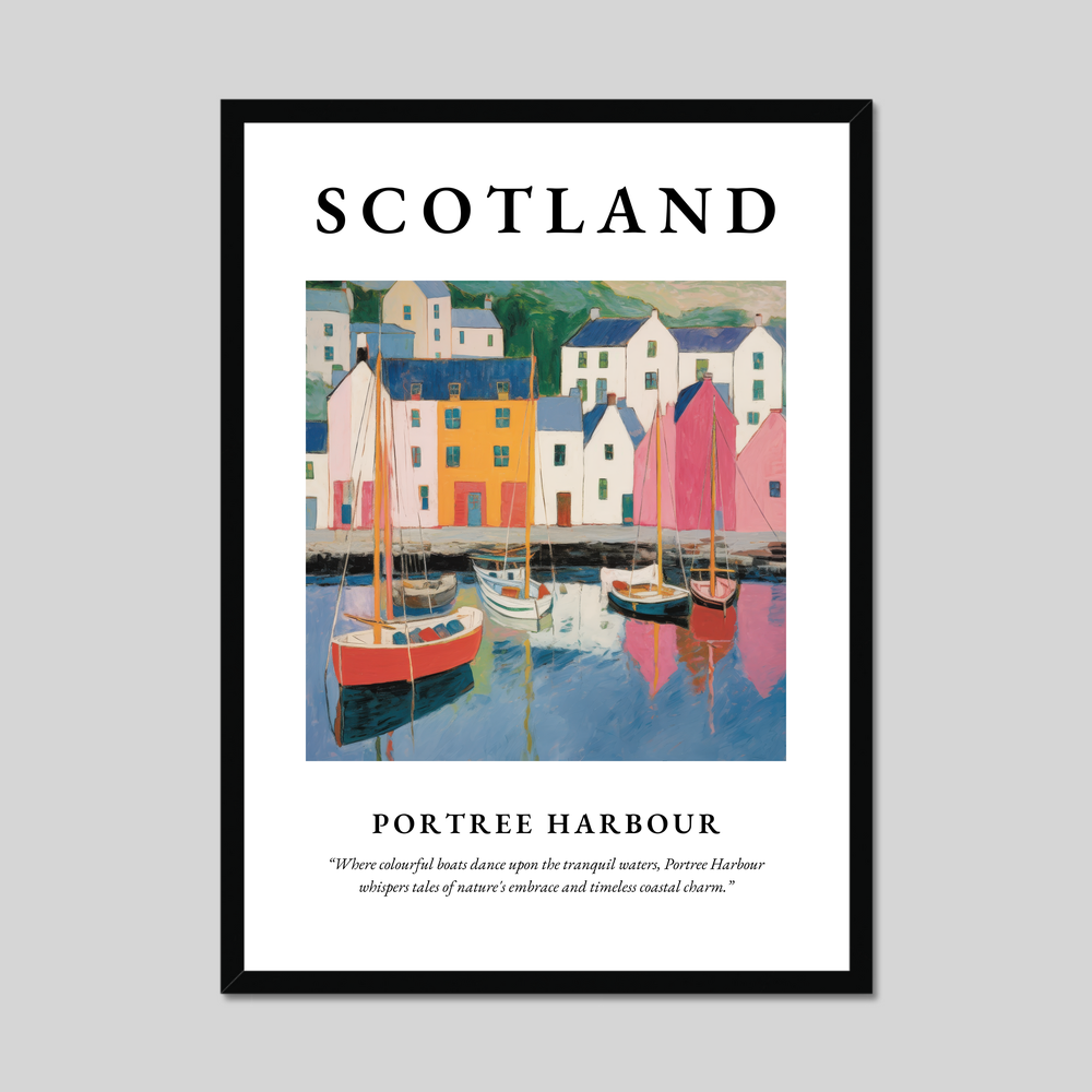 Poster of Portree Harbour, Scotland.