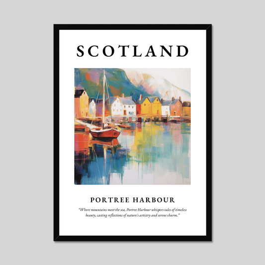 Poster of Portree Harbour, Scotland.