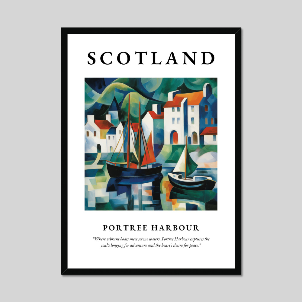 Poster of Portree Harbour, Scotland.