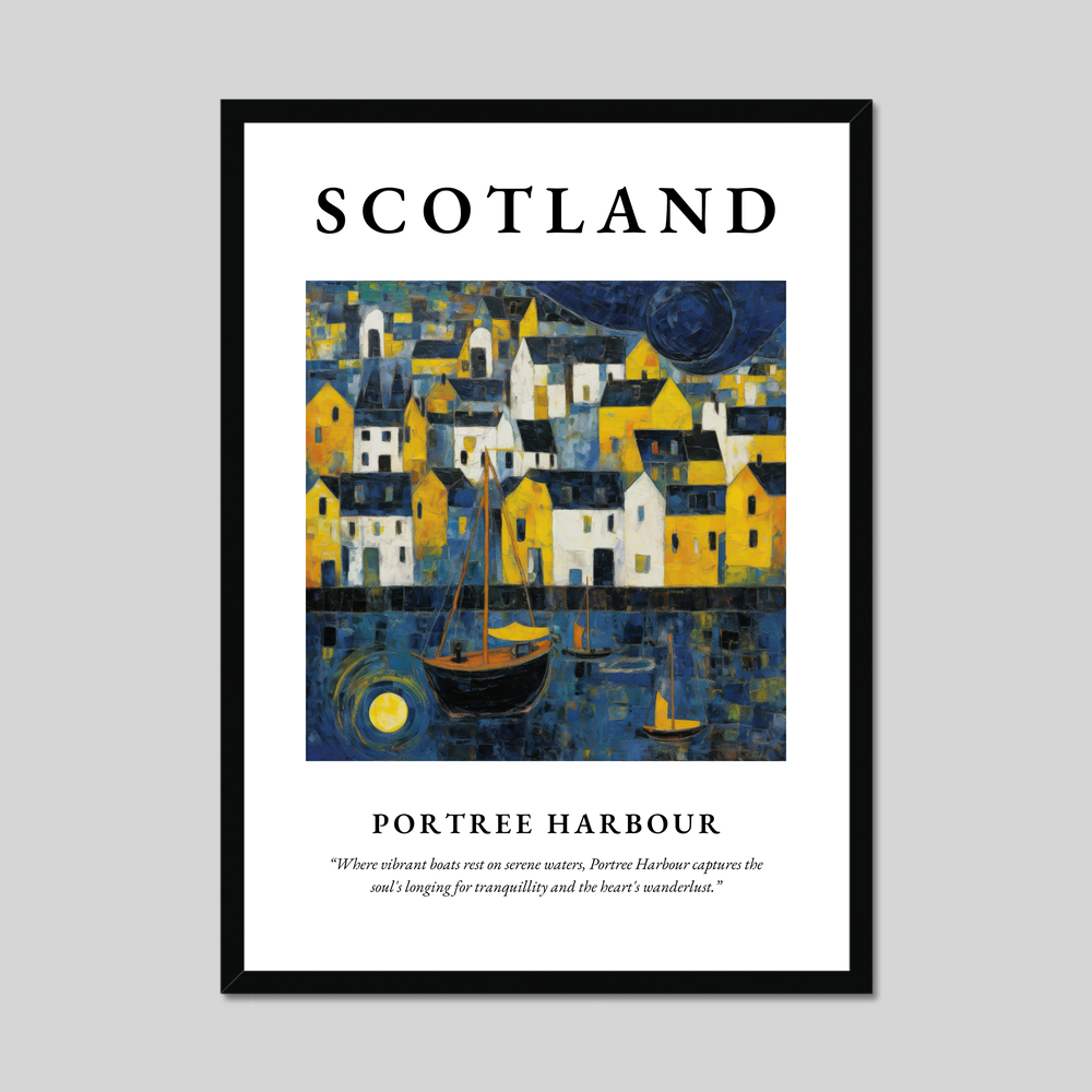 Poster of Portree Harbour, Scotland.