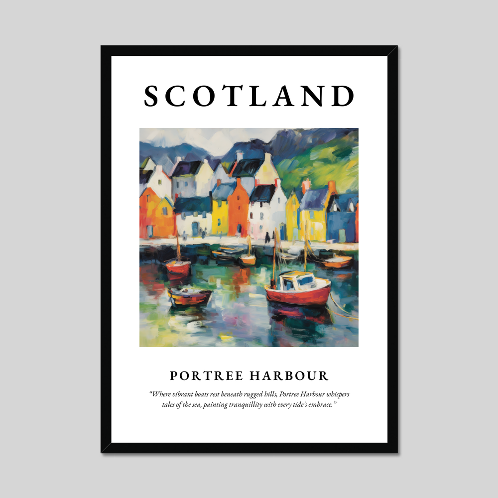 Poster of Portree Harbour, Scotland.