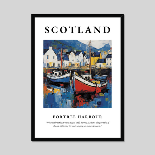 Poster of Portree Harbour, Scotland.