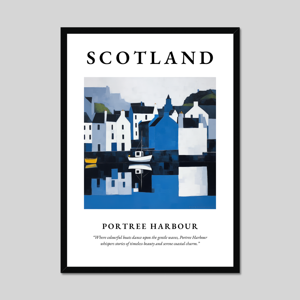 Poster of Portree Harbour, Scotland.