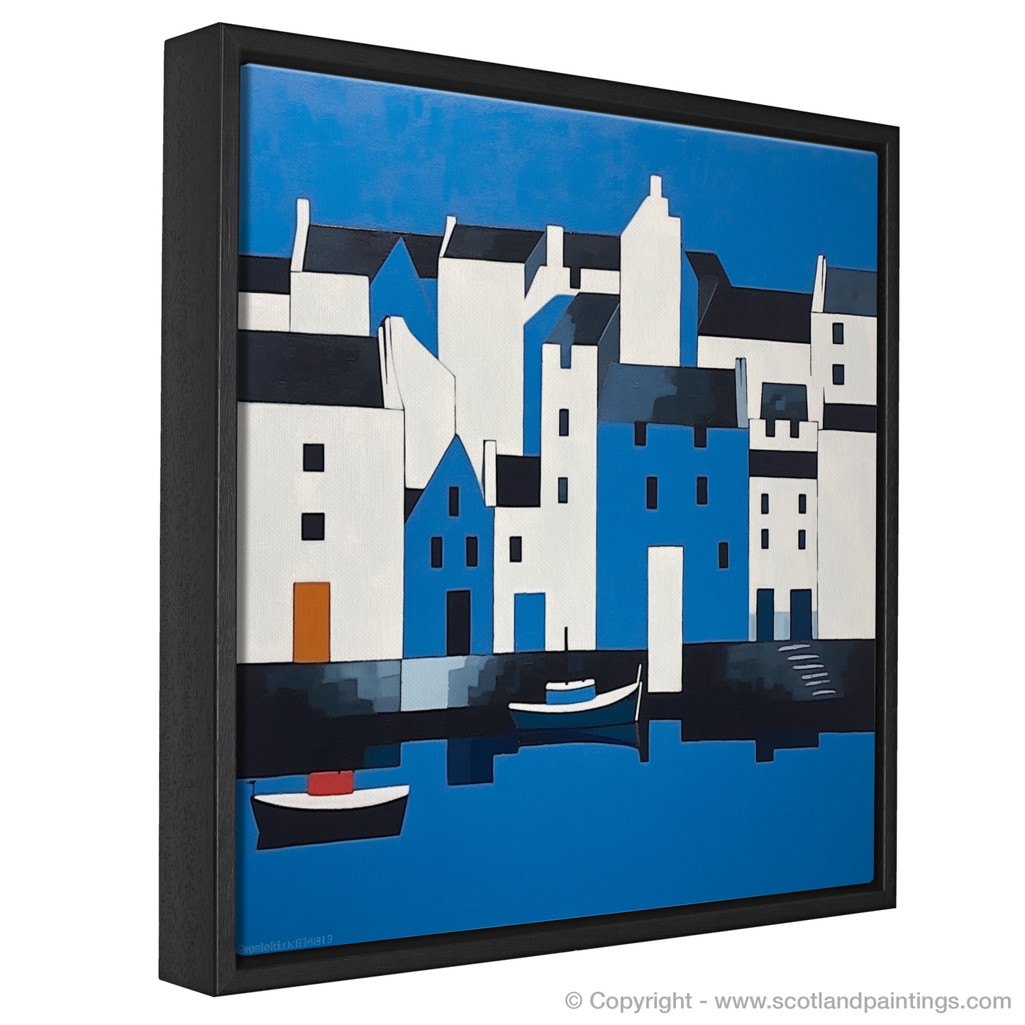 Serene Simplicity: Portree Harbour Minimalist Masterpiece