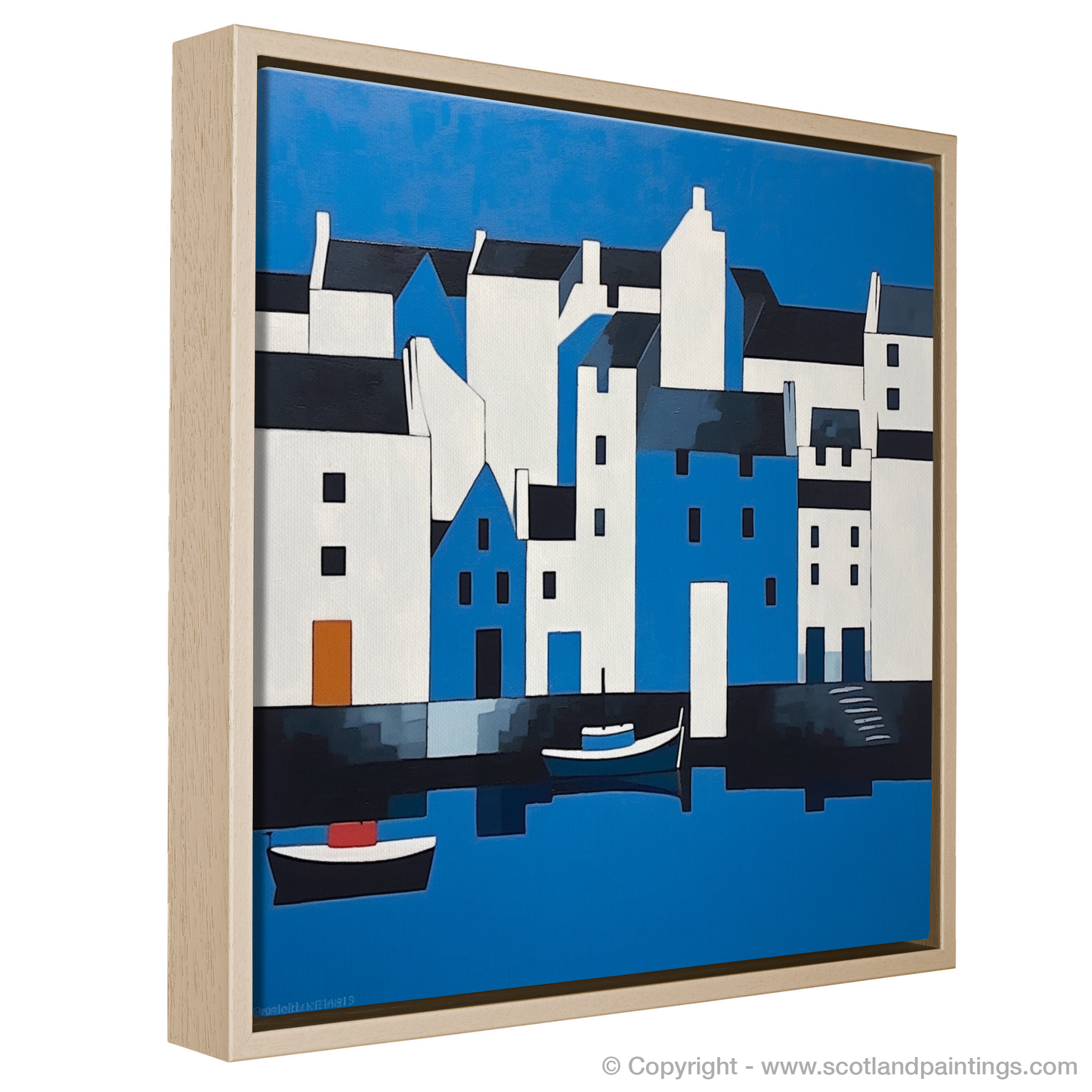 Serene Simplicity: Portree Harbour Minimalist Masterpiece