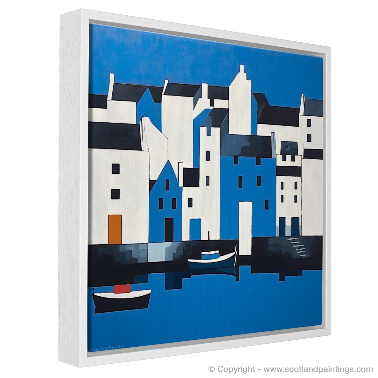 Serene Simplicity: Portree Harbour Minimalist Masterpiece