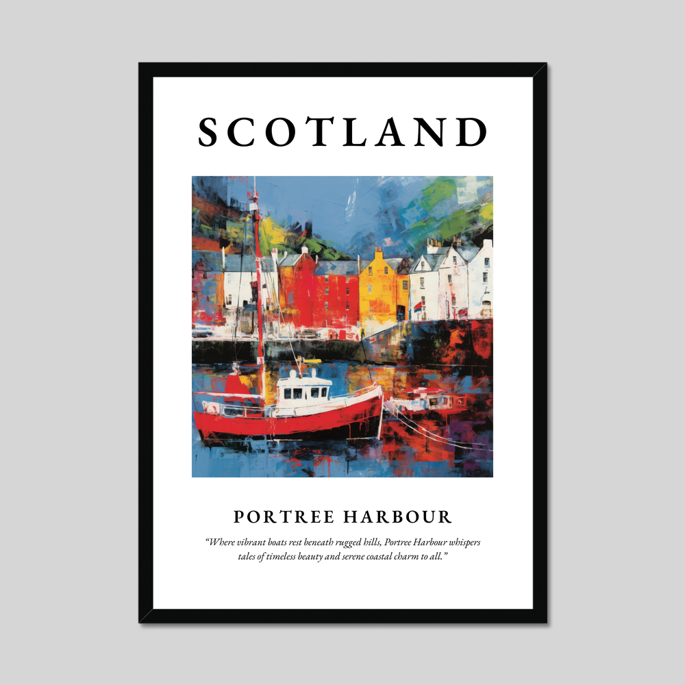 Poster of Portree Harbour, Scotland.