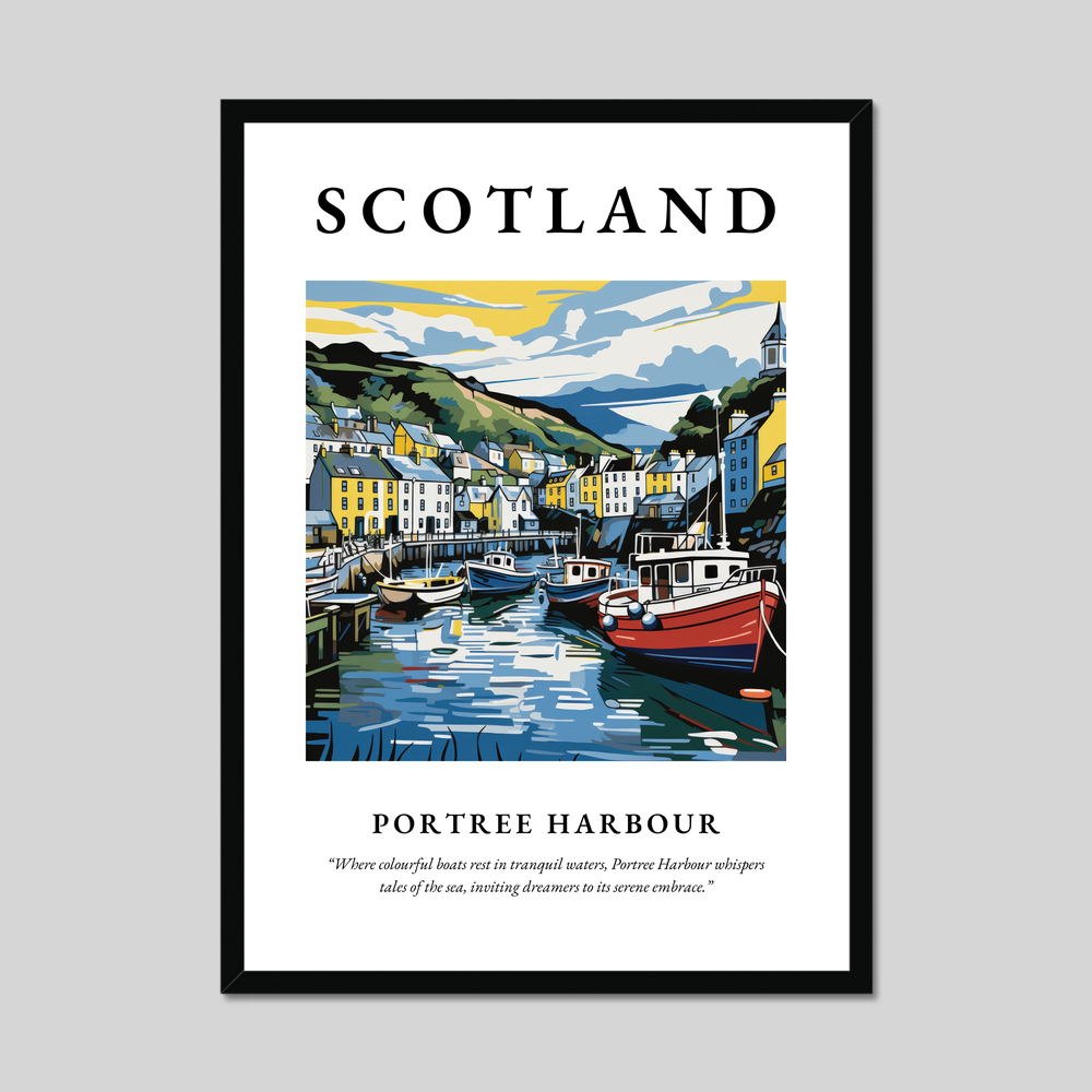 Poster of Portree Harbour, Scotland.