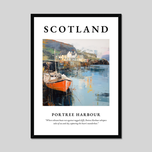 Poster of Portree Harbour, Scotland.